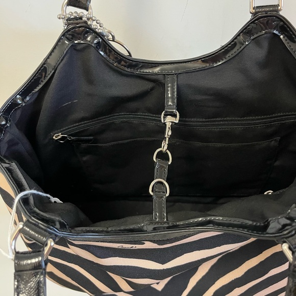 Coach Devin Signature Stripe Zebra Print F2402 - Picture 2 of 5